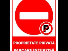 indicator de securitate  proprietate privata parcare interzisa